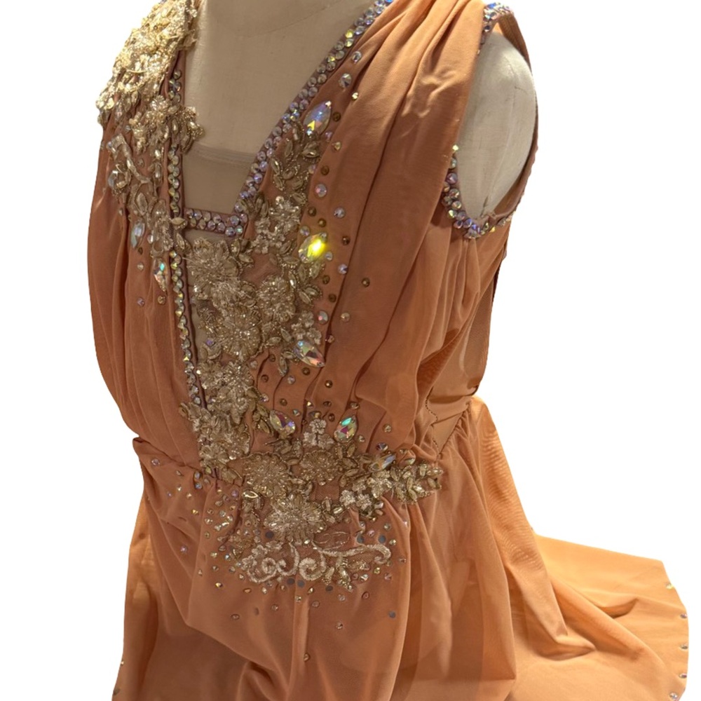 Embellished Orange Dress